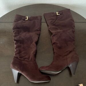 Nine West Chocolate Heeled Boots